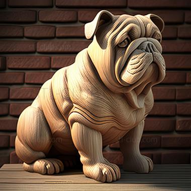 3D model st Toy Bulldog dog (STL)